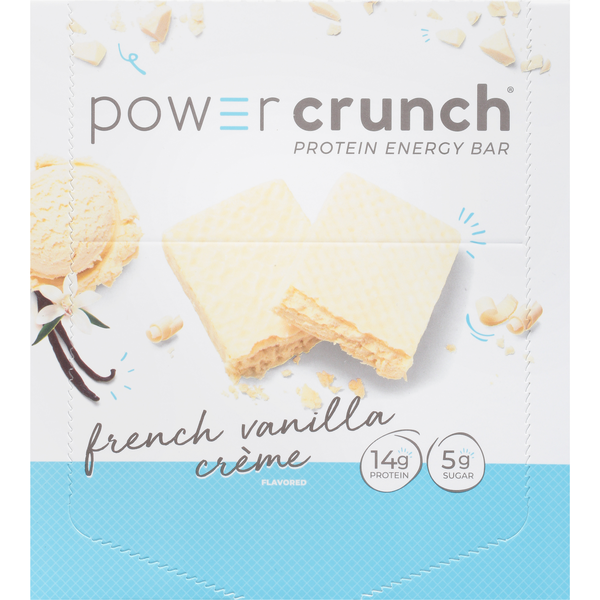Power Crunch French Vanilla Creme 14g Protein Energy Bars - 12 ct
