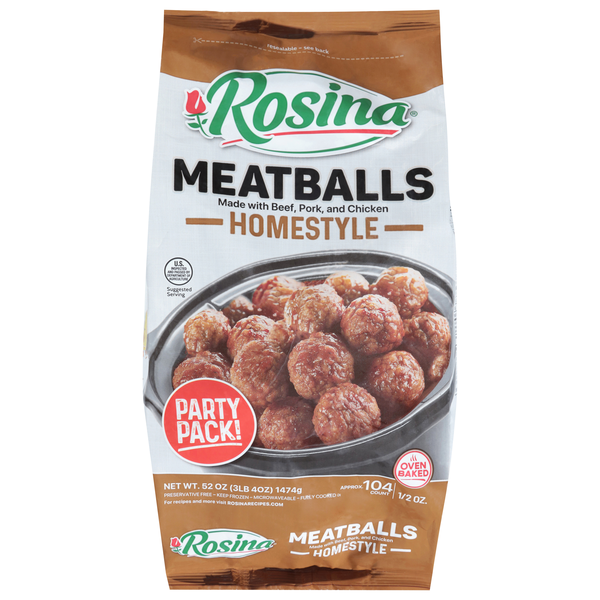 Rosina Homestyle Meatballs - apx 104 ct Frozen