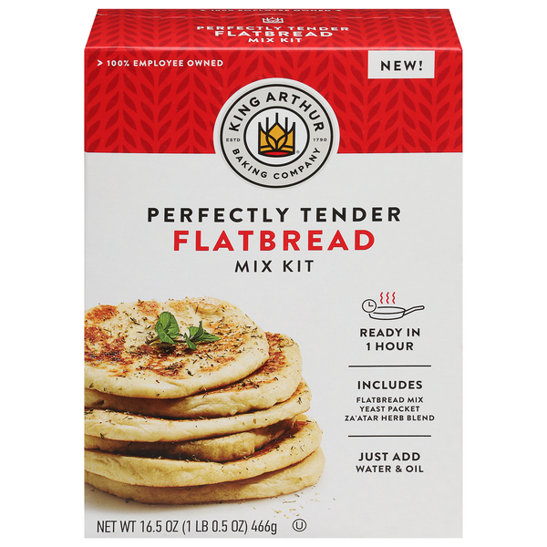 King Arthur Baking Company Perfectly Tender Flatbread Mix Kit