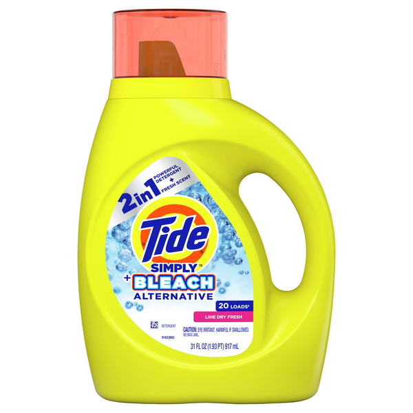 Save on Tide Simply + Bleach Alternative Liquid Laundry Detergent Fresh