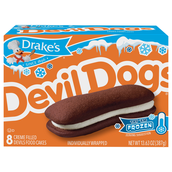 Drake's Devil Dogs Snack Cakes - 8 ct