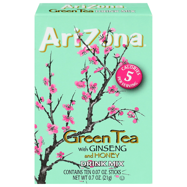 AriZona Green Tea with Ginseng & Honey Drink Mix - 10 ct