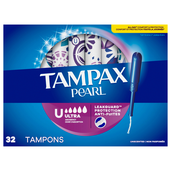 Tampax Pearl Unscented Ultra Tampons