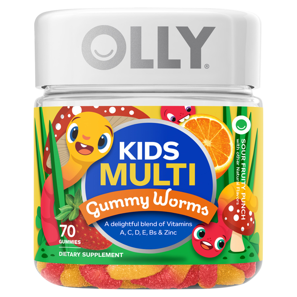OLLY Kids Multi Sour Fruity Punch Dietary Supplement Gummy Worms