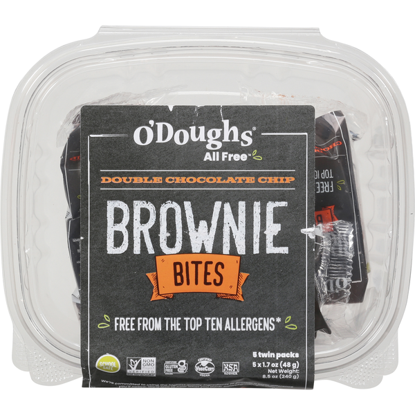 ALLfree Brownie Bites Double Chocolate Chip Gluten Free - 5 ct