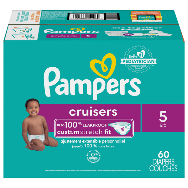 Pampers Cruisers Size 5 Baby Diapers 27+ lb
