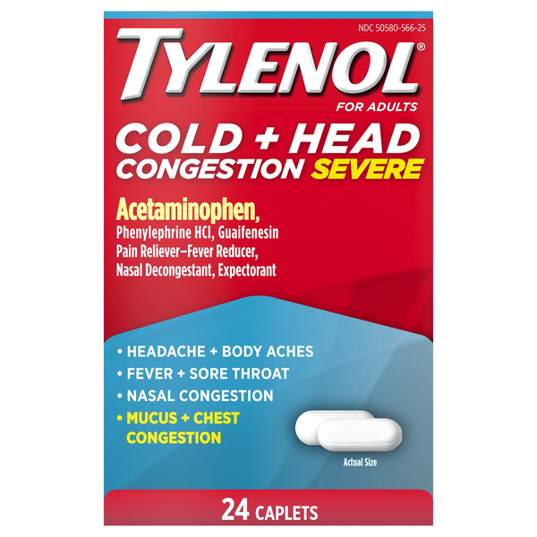 Tylenol Severe Cold + Head Congestion Caplets