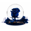 Rose Globe Ocean Blue Glitter
