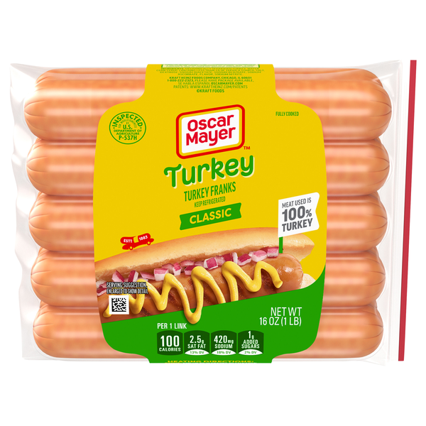 Oscar Mayer Original Uncured Turkey Franks - 10 ct