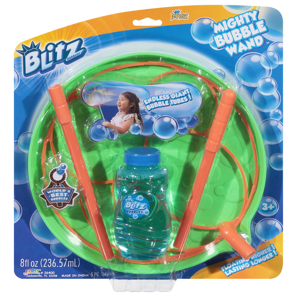 Imperial Toy Blitz Bubbles Green & Orange Mighty Bubble Wand