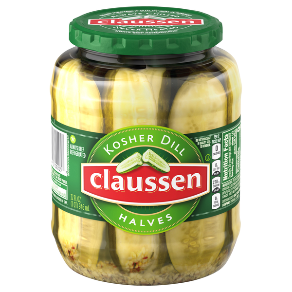 Claussen Kosher Dill Pickle Halves Refrigerated