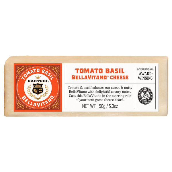 Sartori Tomato Basil BellaVitano Cheese Wedge