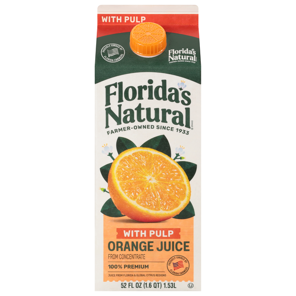 Florida's Natural Premium 100% Orange Juice with Pulp