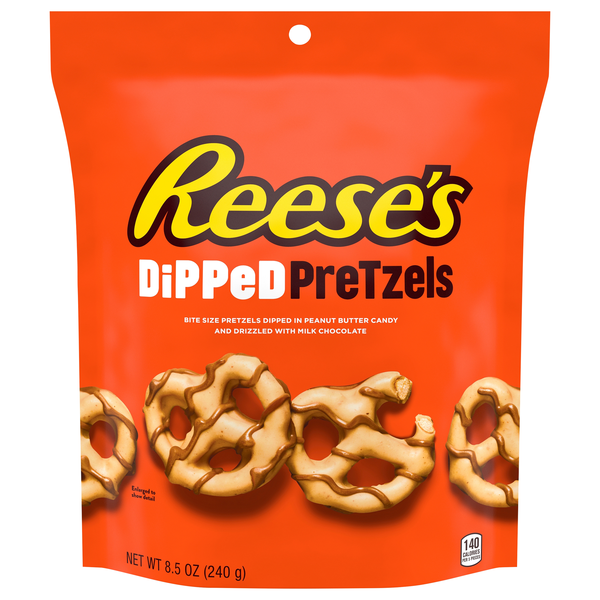 Reese's Milk Chocolate Peanut Butter Covered Dipped Pretzels