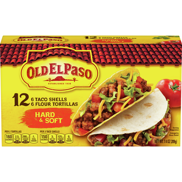 Old El Paso Hard & Soft Taco Shells - 12 ct