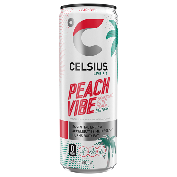 Celsius Live Fit Sparkling Peach Vibe Energy Drink