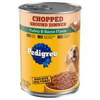 PEDIGREE Chopped Ground Dinner with Turkey & Bacon Adult Wet Dog Food