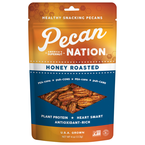Pecan Nation Honey Roasted Healthy Snacking Pecans