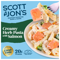 Scott & Jon's 18g Protein Lemon Butter Dill Salmon Pasta Bowl Frozen Meal