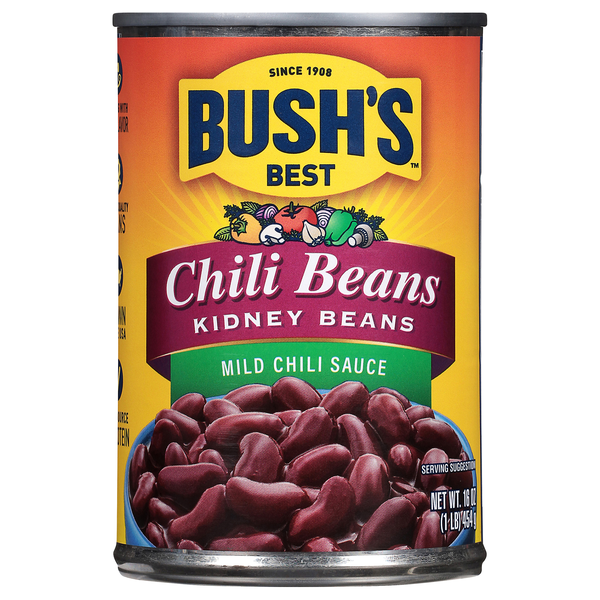 Bush's Best Kidney Chili Beans in Mild Sauce