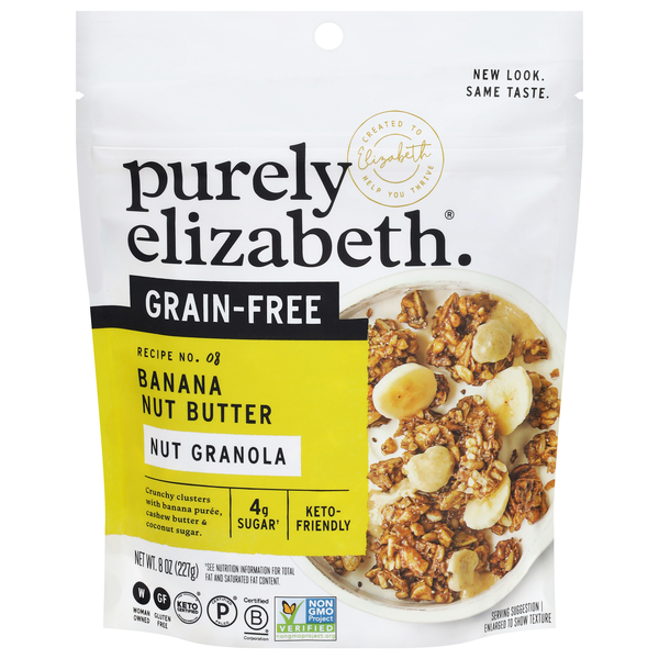 Purely Elizabeth Organic Gluten/Grain Free Keto Banana Nut Butter Granola