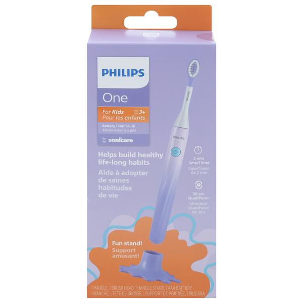 Philips One for Kids Purple Battery Powered Toothbrush