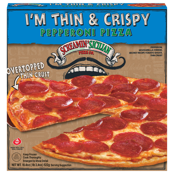 Screamin' Sicilian I'm Thin & Crispy Pepperoni Pizza Frozen