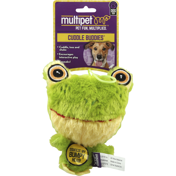Multipet Cuddle Buddies Dog Toy Frog