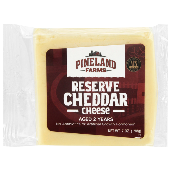 Pineland Farms Aged 2 Years Reserve White Cheddar Cheese Block