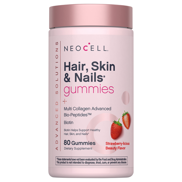 NeoCell Strawberry-licious Hair Skin & Nails Gummies