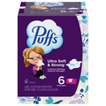 Puffs Ultra Soft 2-Ply Facial Tissue Flat Box 124 ct ea - 6 pk