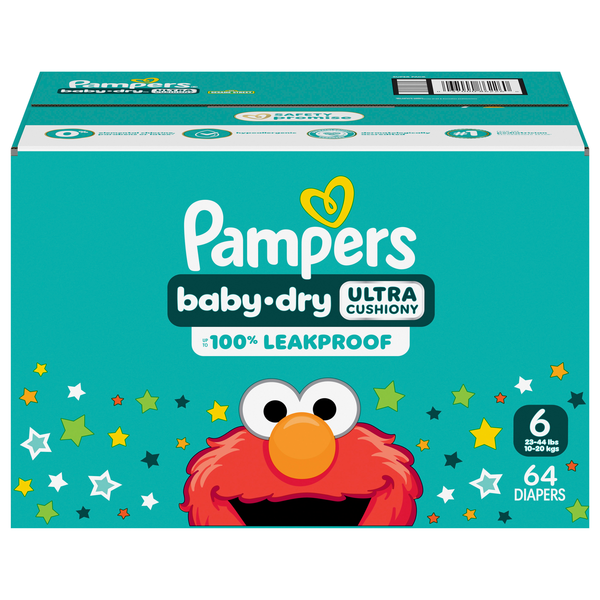Pampers Baby Dry Size 6 Baby Diapers 35+ lb