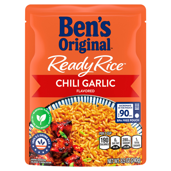 Ben's Original 90 Second Microwave Ready Rice Chili Garlic Flavored