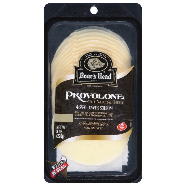 Boar's Head 44% Lower Sodium Provolone Cheese (Pre-Sliced)