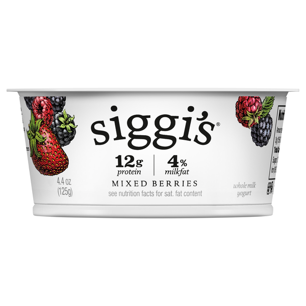 Siggi's Whole Milk Mixed Berries Strained Skyr Yogurt Cup