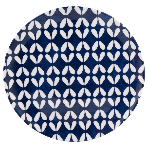 Smart Living Salad Plate Blue & White Pattern