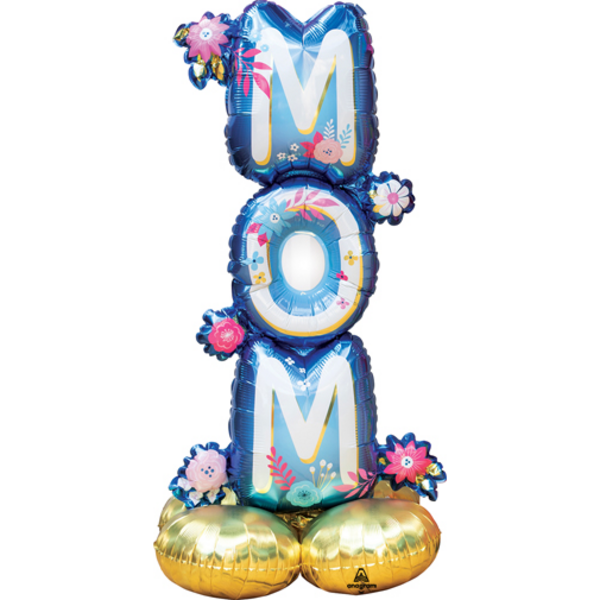 AirLoonz Mother's Day Floral 53 Inch Decorative Air-Filled Balloon