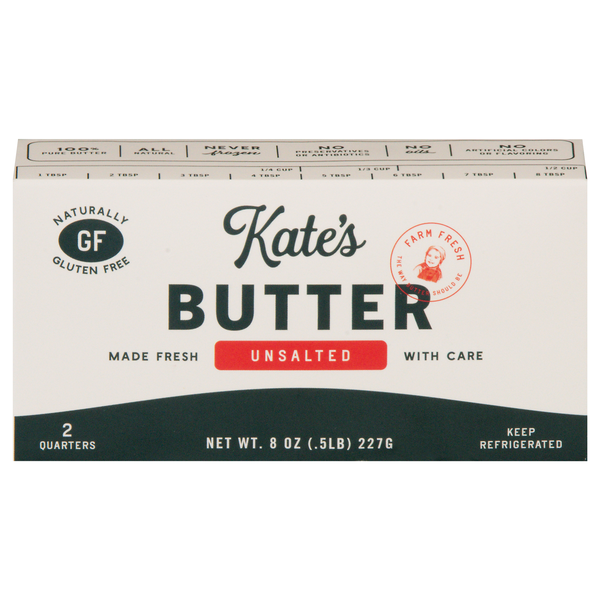 Kate's Gluten Free Unsalted Butter Sticks - 2 ct