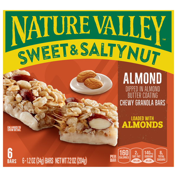 Nature Valley Sweet & Salty Nut Chewy Almond Granola Bars - 6 ct