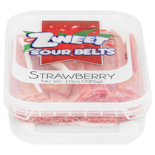 Zweet Strawberry Sour Belts Chewy Candy