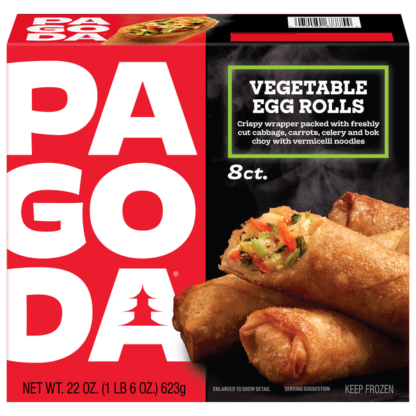 Pagoda Vegetable Egg Rolls - 8 ct Frozen