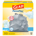 Glad ForceFlex Febreze Fresh Clean 13 Gallon Tall Kitchen Drawstring Bags