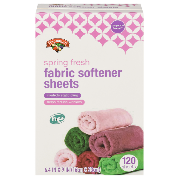 Hannaford Fabric Softener Dryer Sheets Spring Fresh