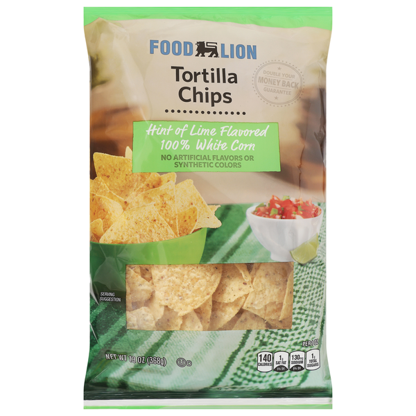 Food Lion Hint of Lime Flavored Tortilla Chips