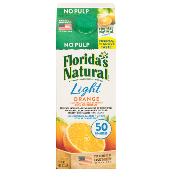 Save on Florida's Natural Orange Juice Beverage Light No Pulp Order