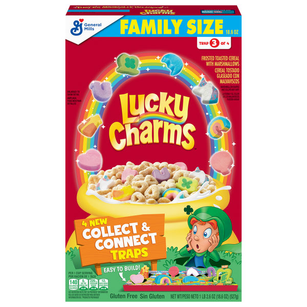 Lucky Charms Gluten Free Frosted Toasted Cereal w/Marshmallows Family Size