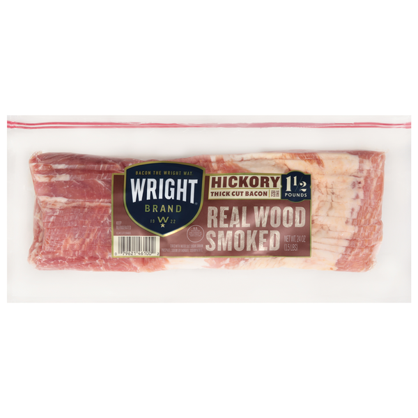 Wright Brand Hickory Smoked Thick Cut Bacon Sliced
