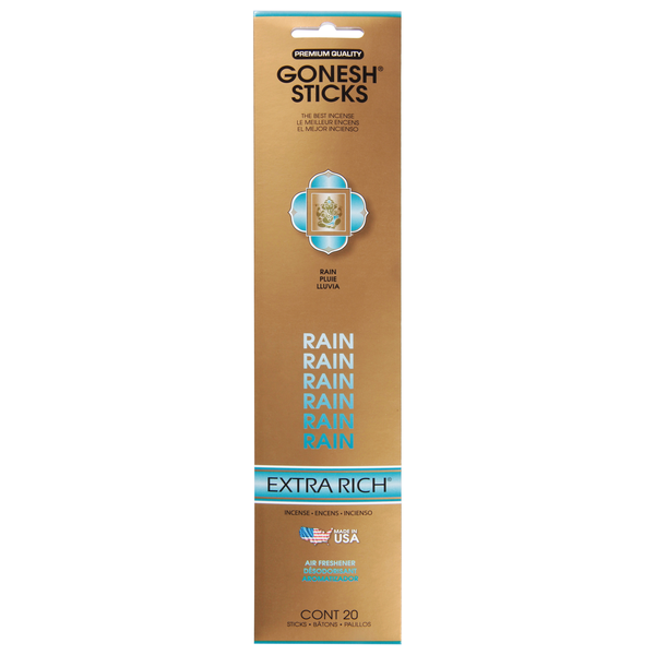 Gonesh Sticks Extra Rich Rain Incense Air Freshener