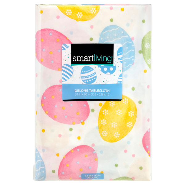 Smart Living Easter Oblong Tablecloth 52 X 90 Inch Eggs