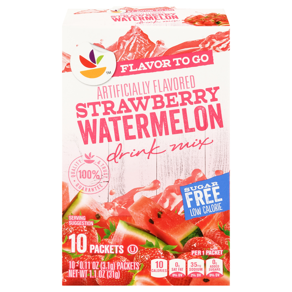 Our Brand Sugar Free Strawberry Watermelon Drink Mix - 10 ct